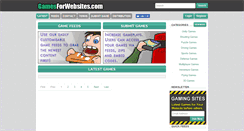 Desktop Screenshot of gamesforwebsites.com