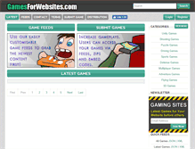 Tablet Screenshot of gamesforwebsites.com